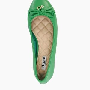 Dune London Emerald Green Bow Flats